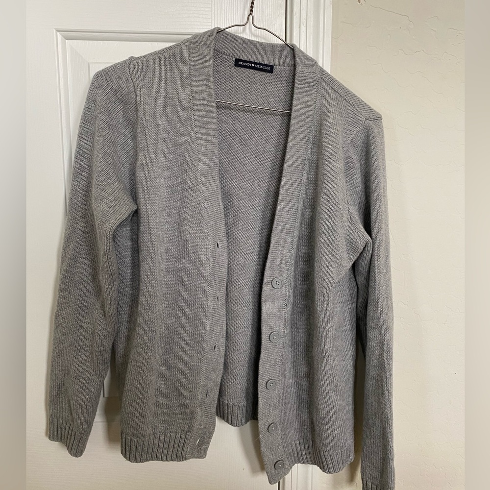 NWOT Brandy Melville heather gray cardigan sweater